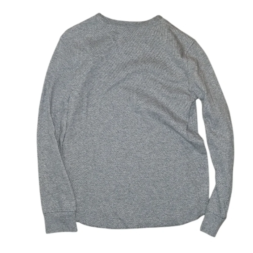 GAP Boy's Heather Gray Waffle Knit Long Sleeve Shirt - Size XXL